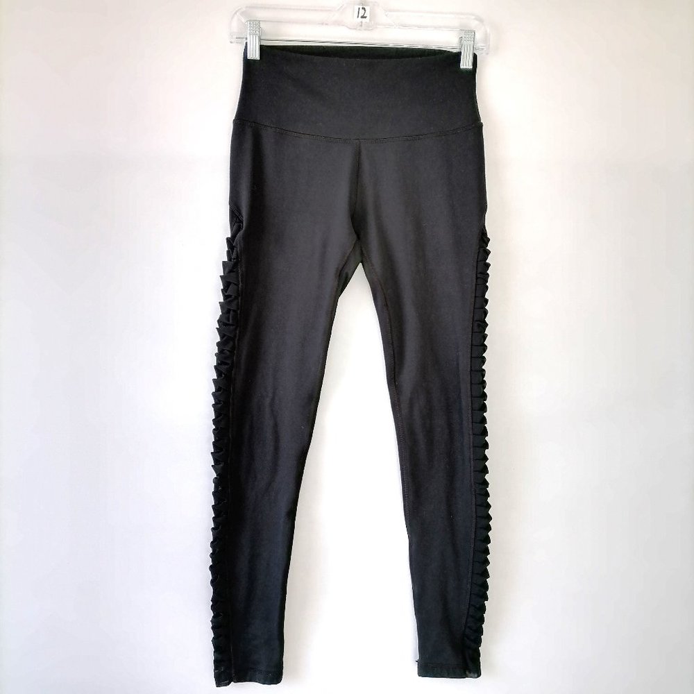 Aerie Womens Black Chill Play Move Side Panel Compression Leggings Size M